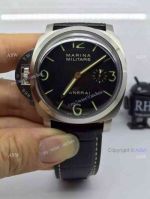 Replica Swiss Panerai Watch Black Leather
